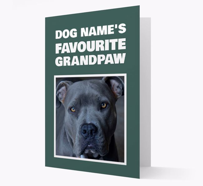 'Favourite Grandpaw' - Personalised {breedFullName} Card